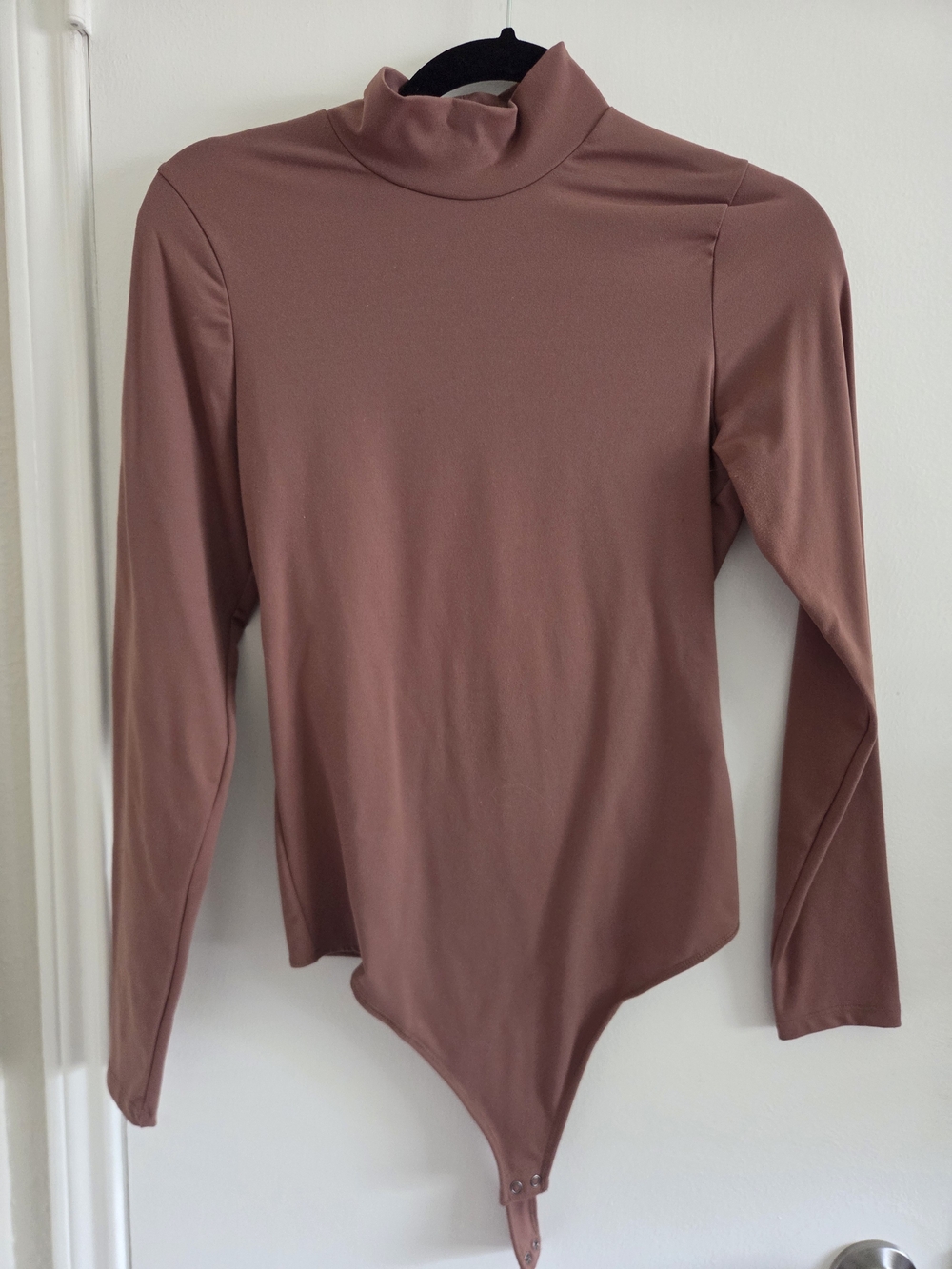 Abercrombie & Fitch Terracotta Long Sleeve Turtleneck Bodysuit